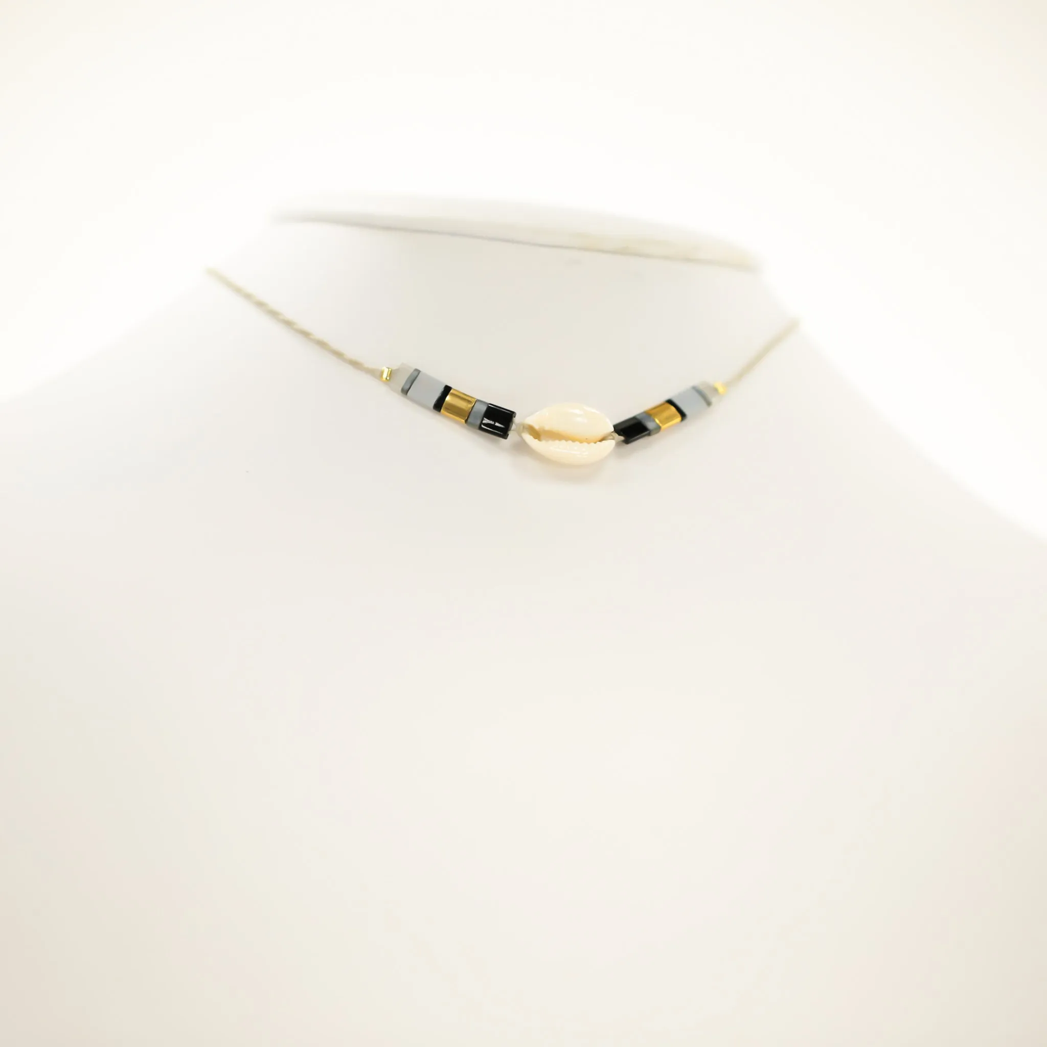 COWRIE TILE NECKLACE