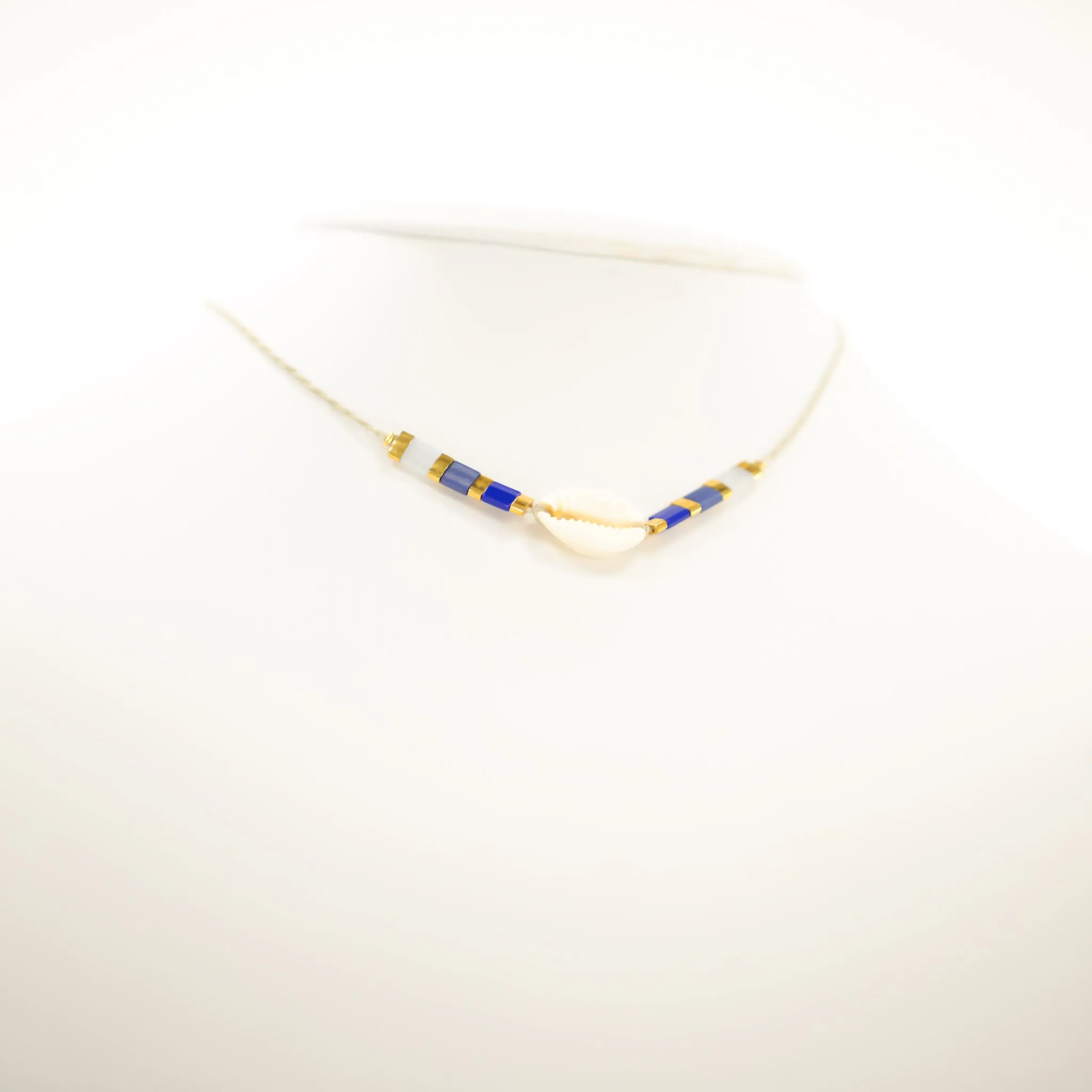 COWRIE TILE NECKLACE
