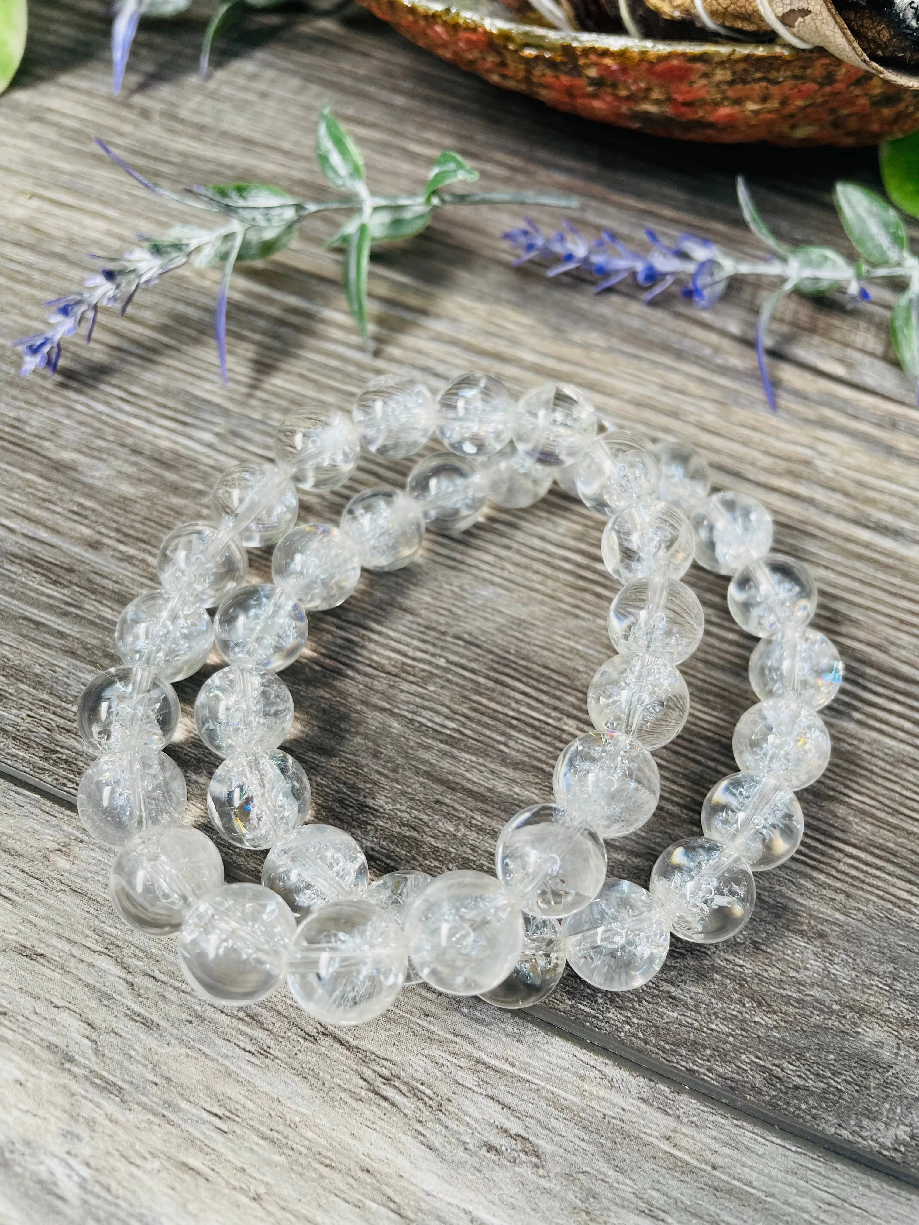 Crackle Quartz Bracelet - 10mm
