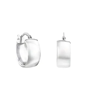 Creole Hoop Earrings | 9K White Gold