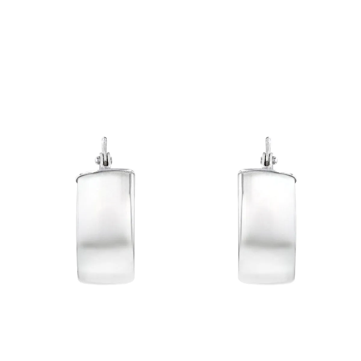 Creole Hoop Earrings | 9K White Gold