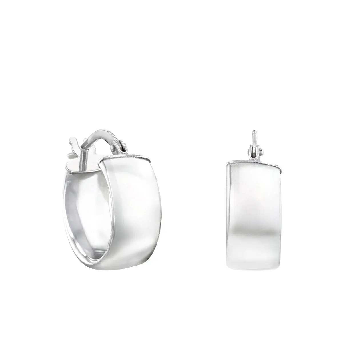 Creole Hoop Earrings | 9K White Gold