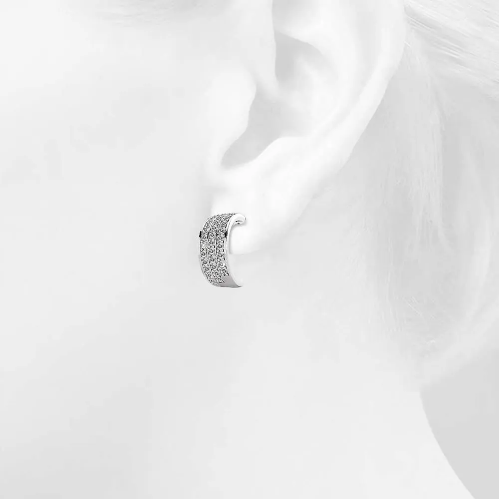 Crescent Moon Earrings Embellished With SWAROVSKI Crystals