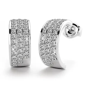Crescent Moon Earrings Embellished With SWAROVSKI Crystals