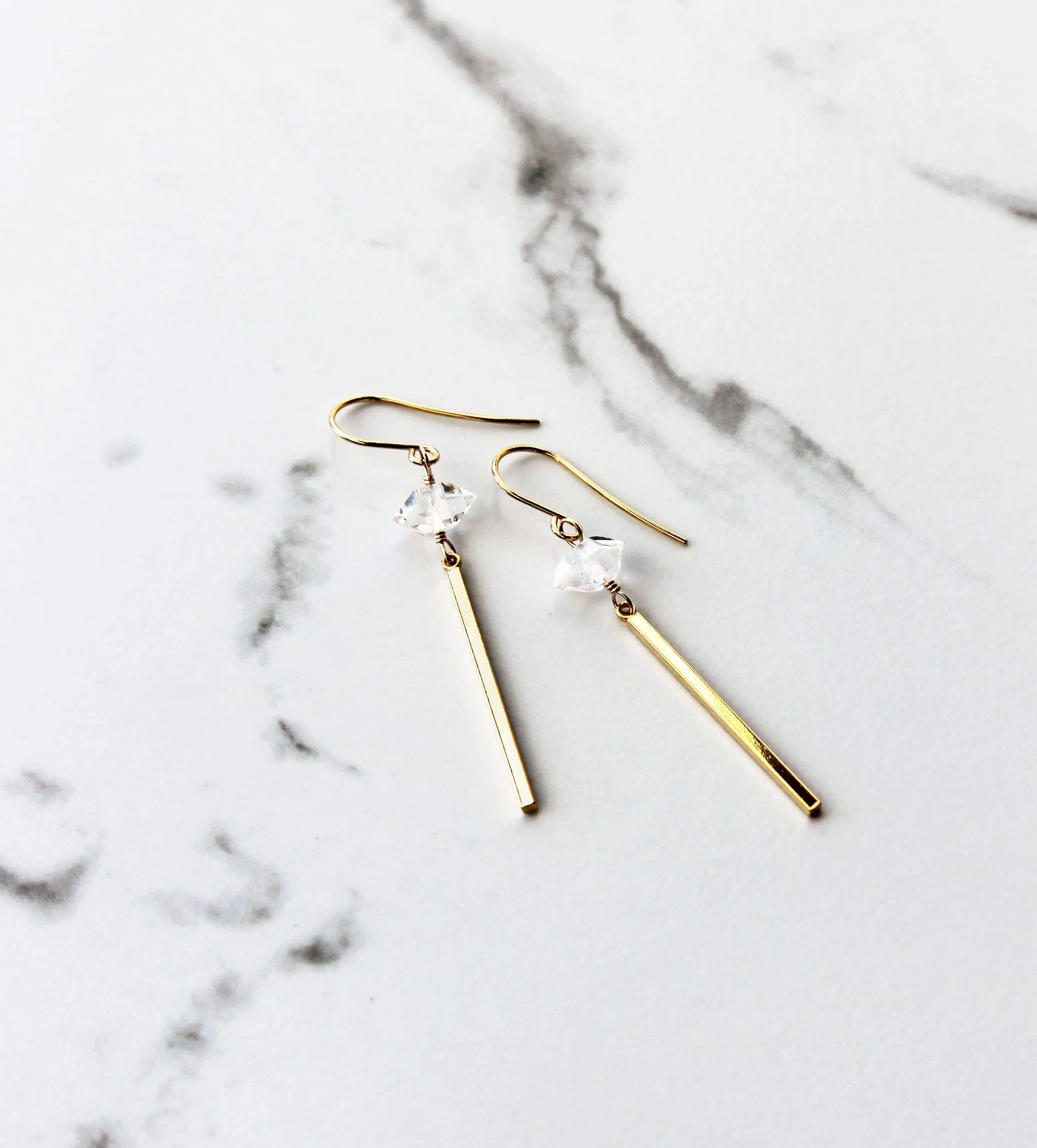 Crystal Bar Earrings