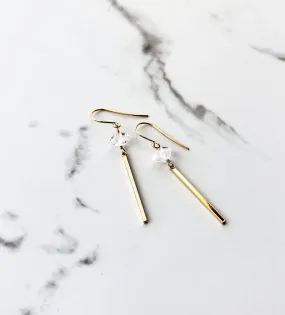 Crystal Bar Earrings