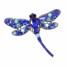 Crystal Vintage Dragonfly Brooches