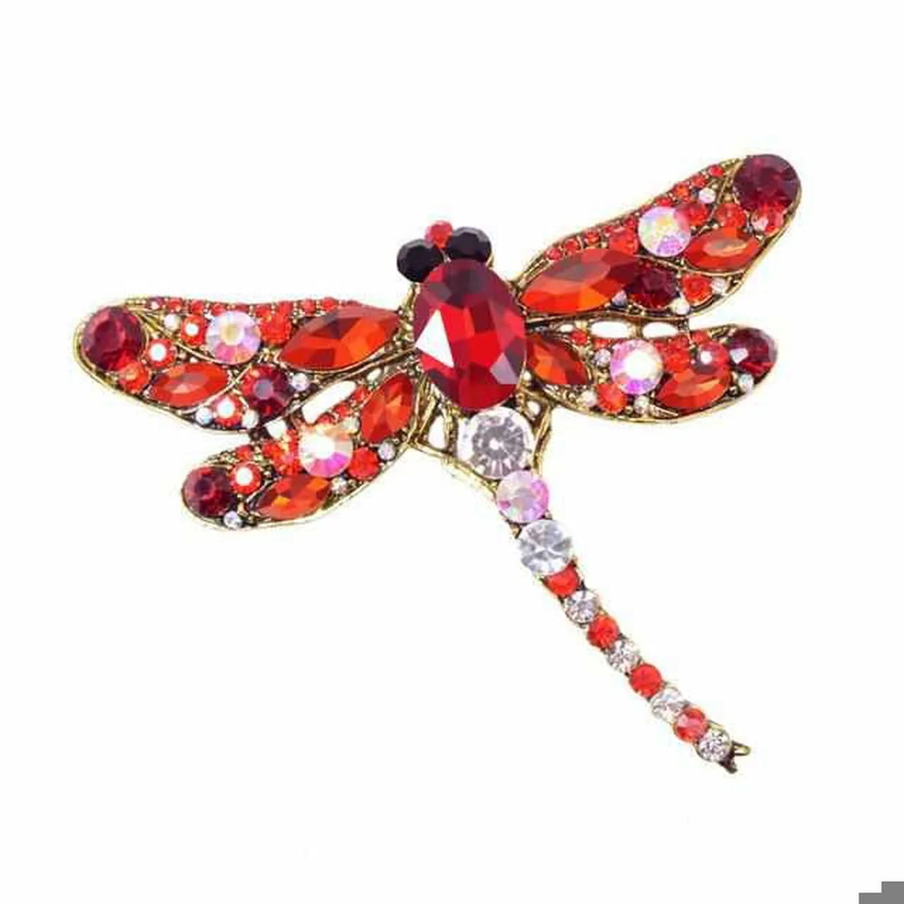 Crystal Vintage Dragonfly Brooches