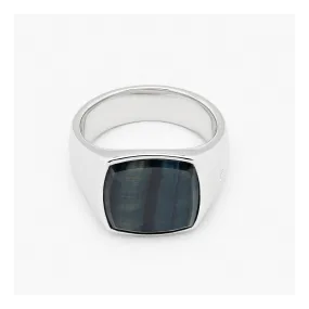 Cushion Blue Hawk Eye (m) Silver