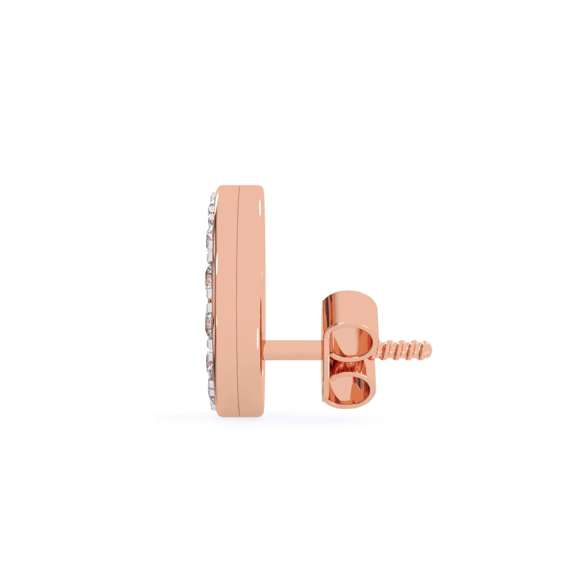 Dainty Round Lab Grown Diamond Open Circle Stud Earrings
