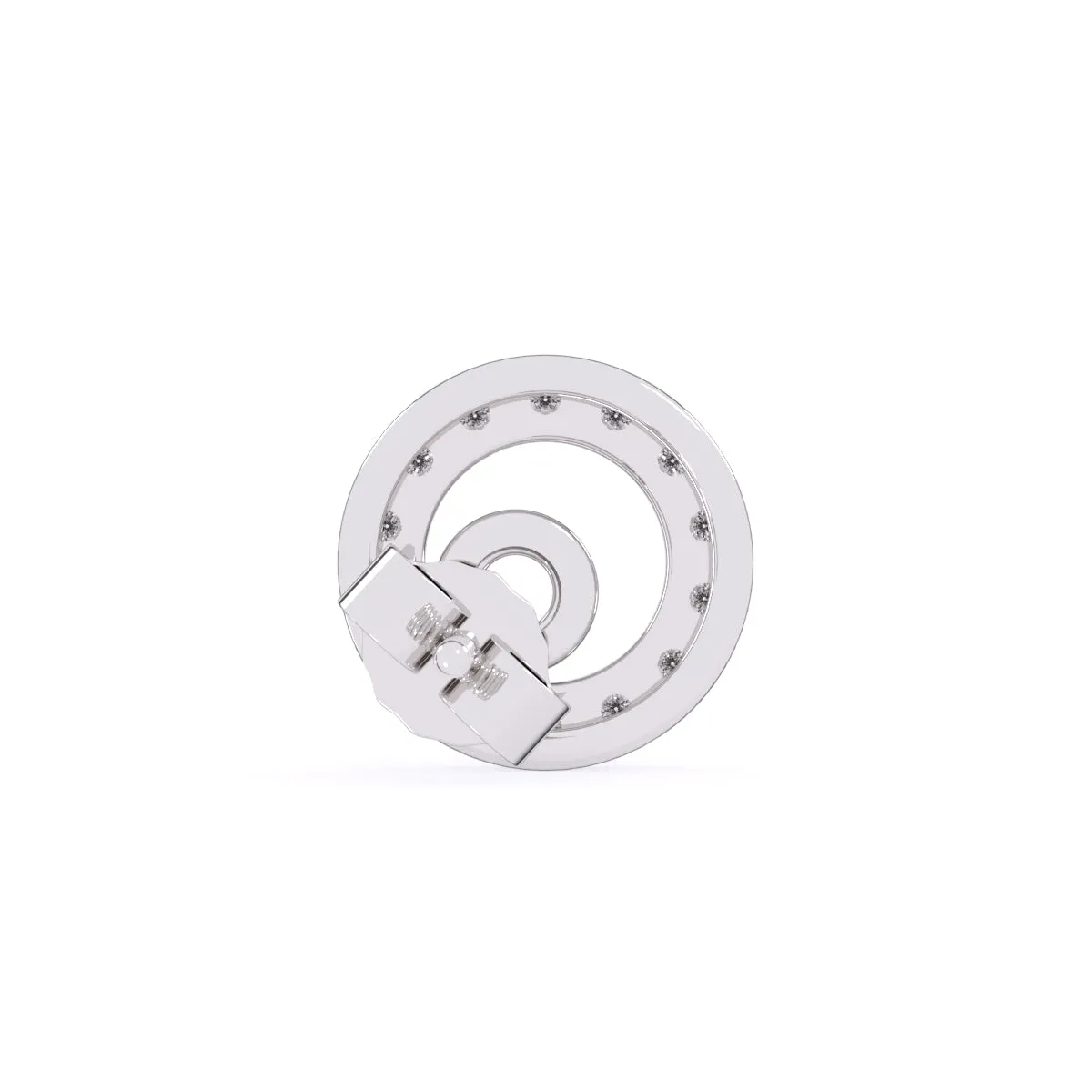 Dainty Round Lab Grown Diamond Open Circle Stud Earrings