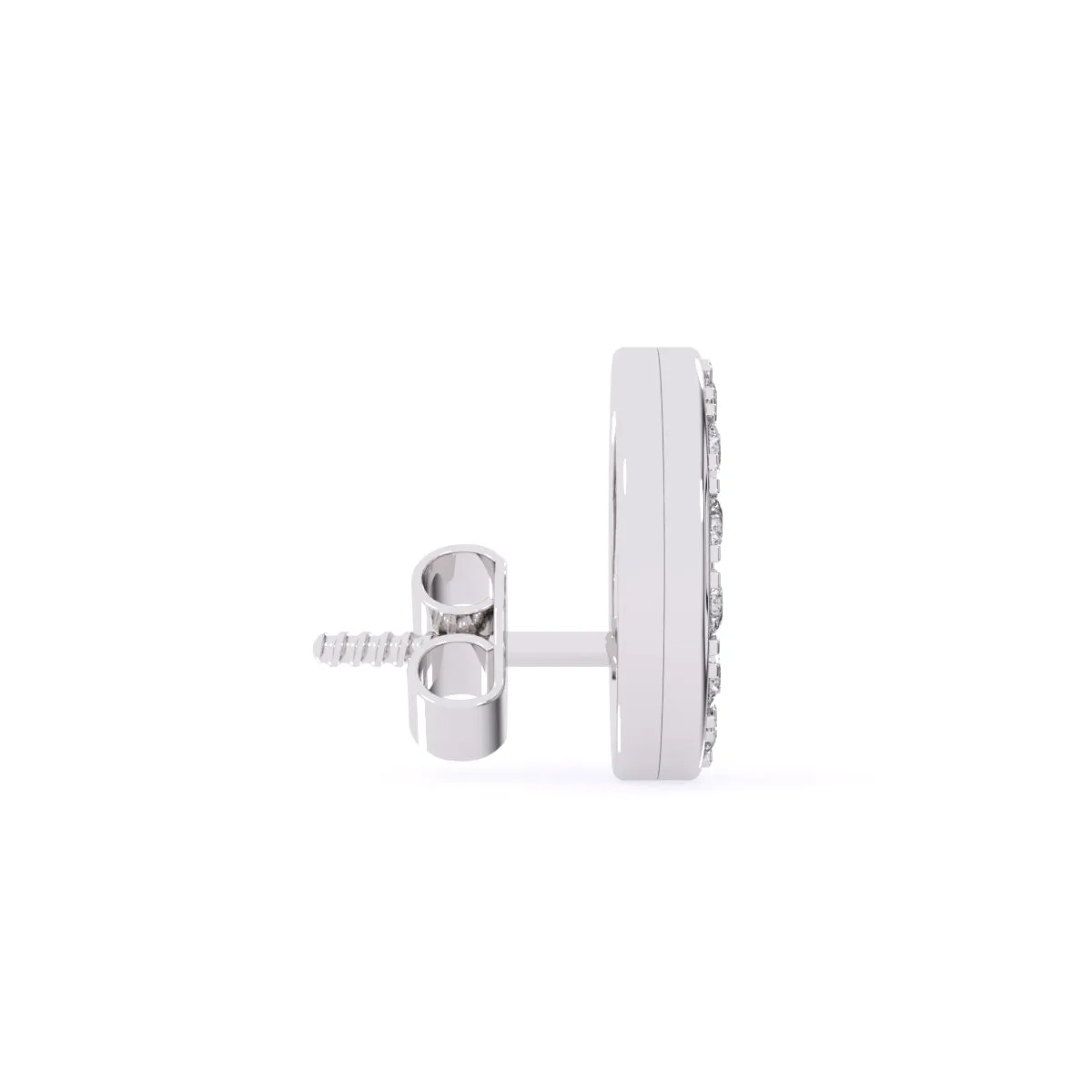 Dainty Round Lab Grown Diamond Open Circle Stud Earrings