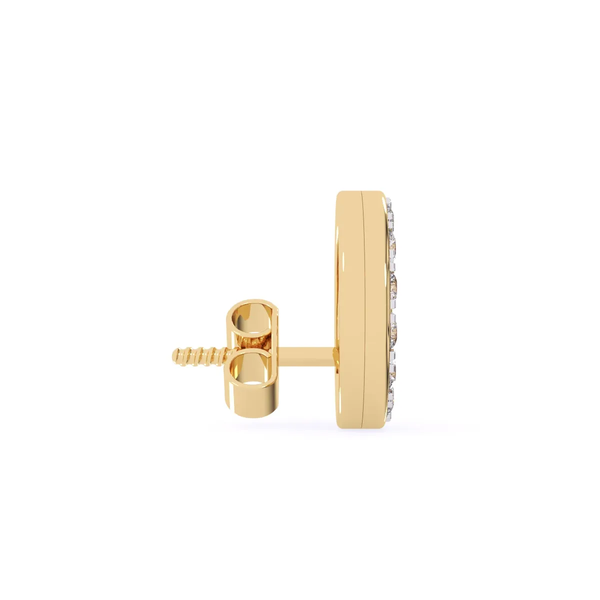 Dainty Round Lab Grown Diamond Open Circle Stud Earrings