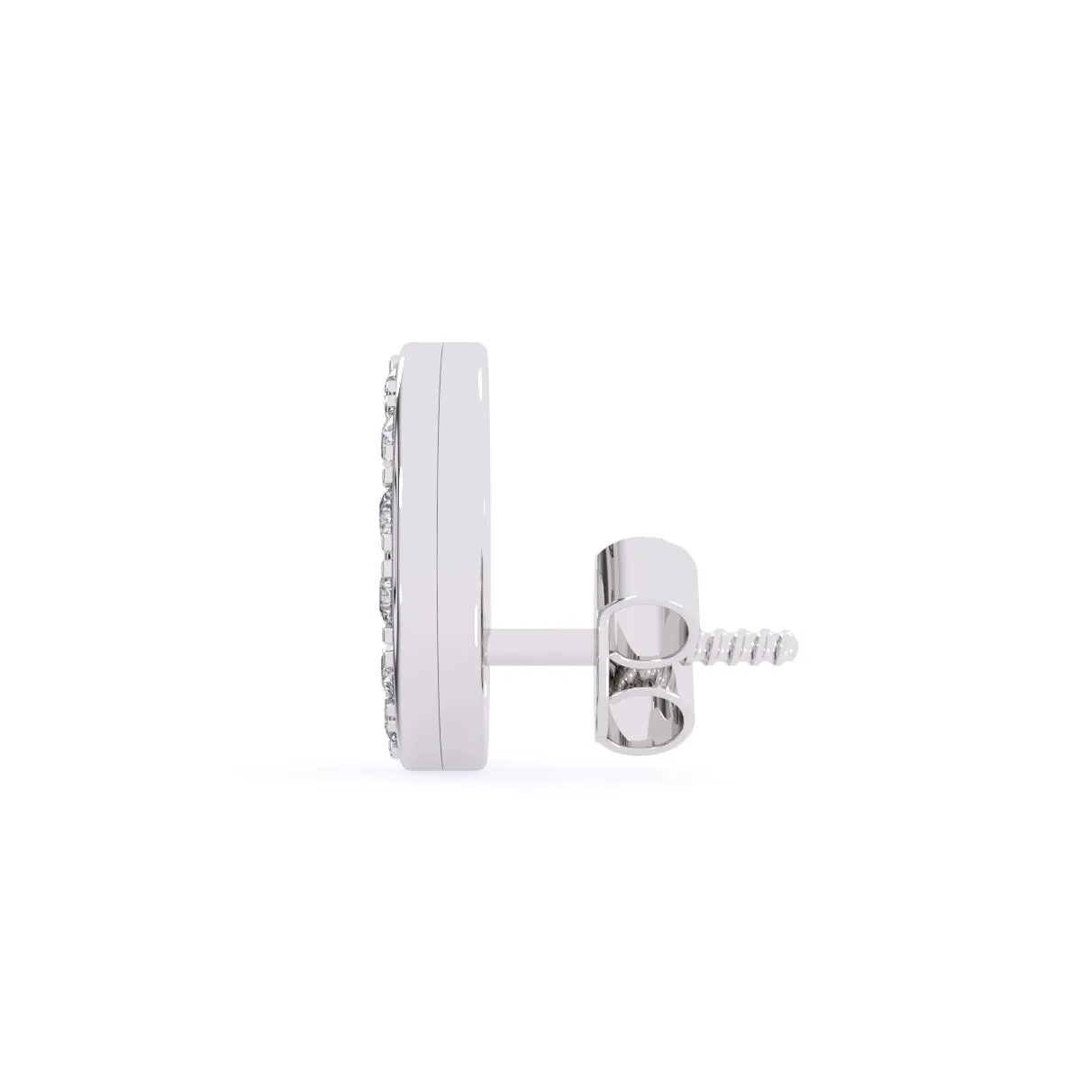 Dainty Round Lab Grown Diamond Open Circle Stud Earrings