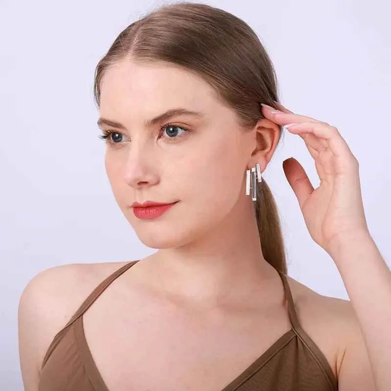 Dangle Earrings Charm Jewelry - Korea Bar Type - Metal - E0123