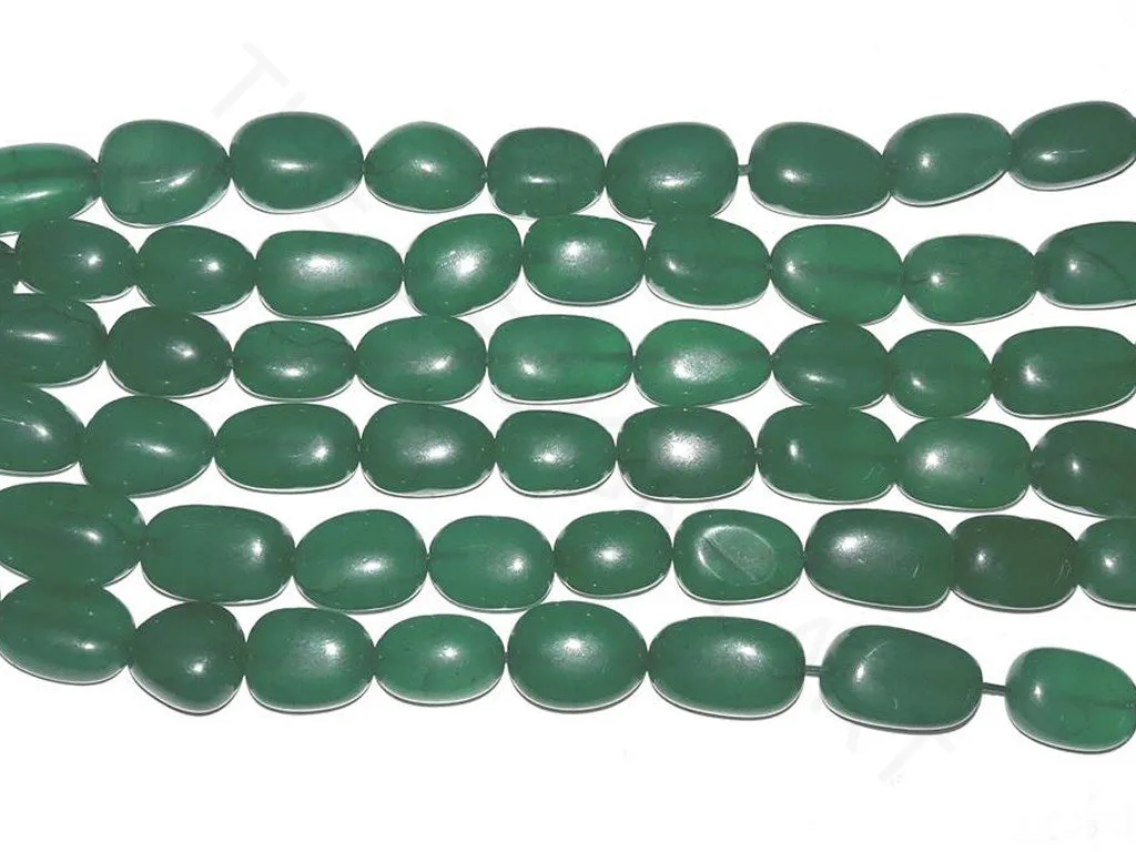 Dark Green 2 Semi Precious Quartz Tumble Beads