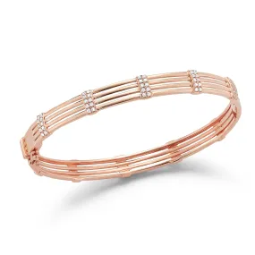 Diamond Multilayer Bangle Bracelet