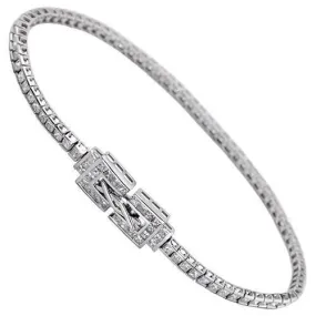Diamond Tennis Bracelet in 14k White Gold 5 Ctw