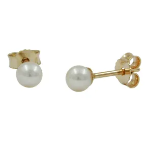 earrings pearl 3mm 9k gold