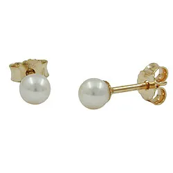 earrings pearl 3mm 9k gold