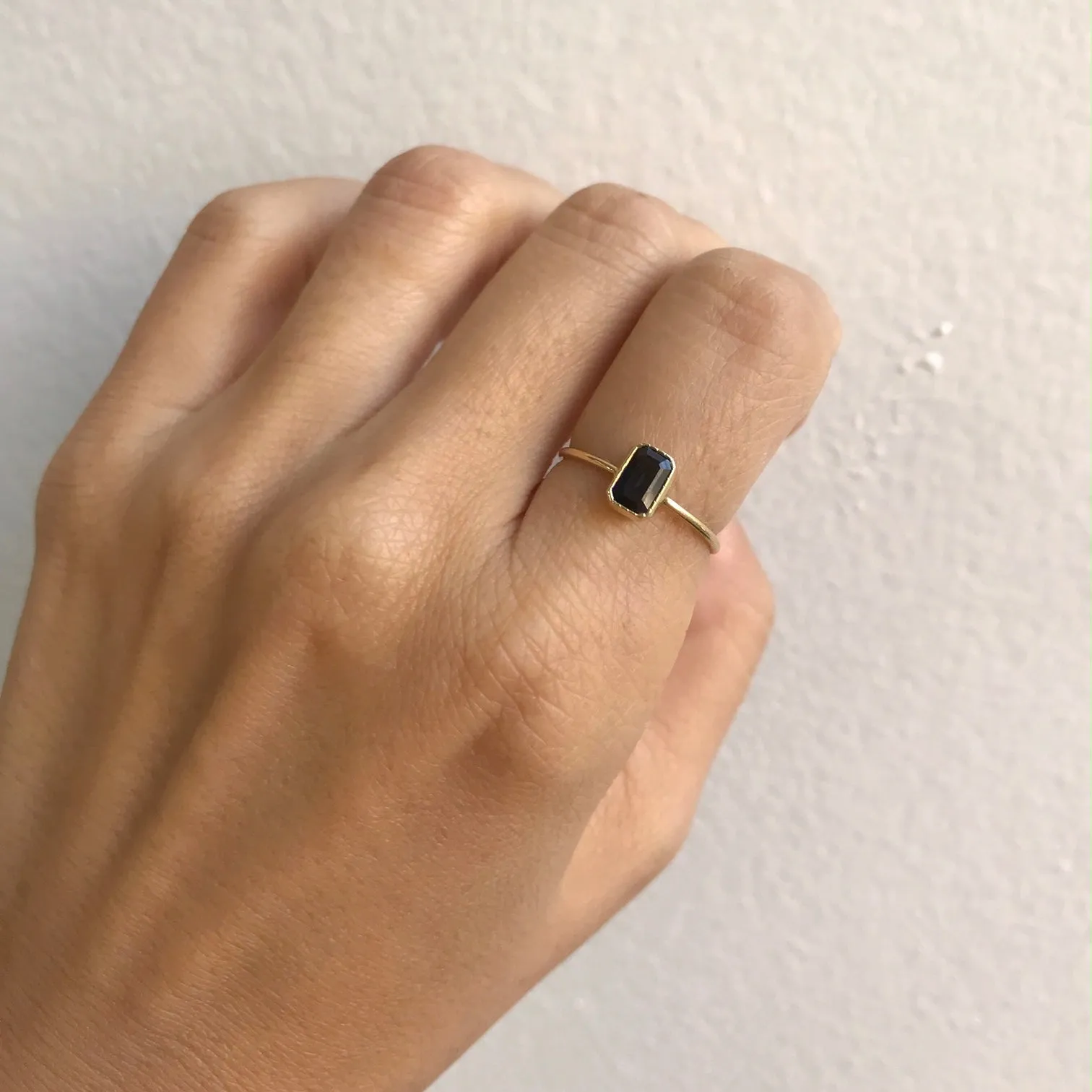 Emerald Cut Sapphire Wisp Ring (ready to ship option)*