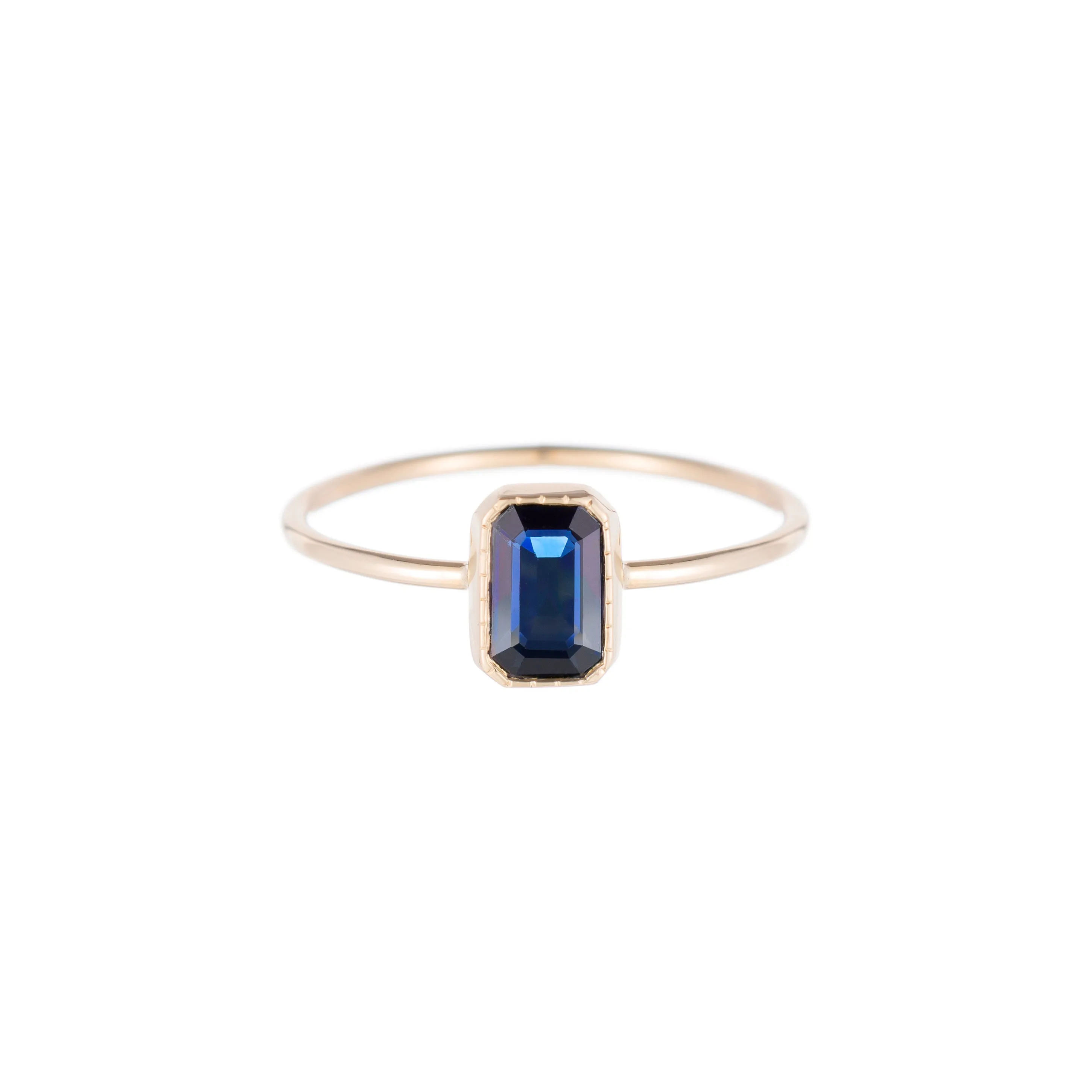 Emerald Cut Sapphire Wisp Ring (ready to ship option)*