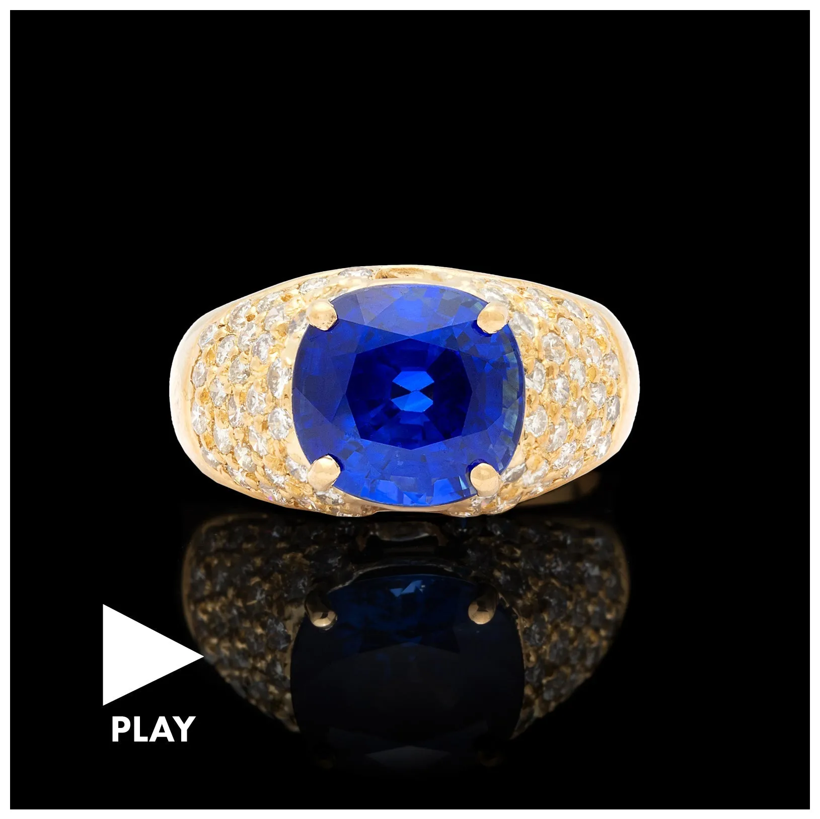 Exceptional 5.80ct Sapphire & Diamond Ring