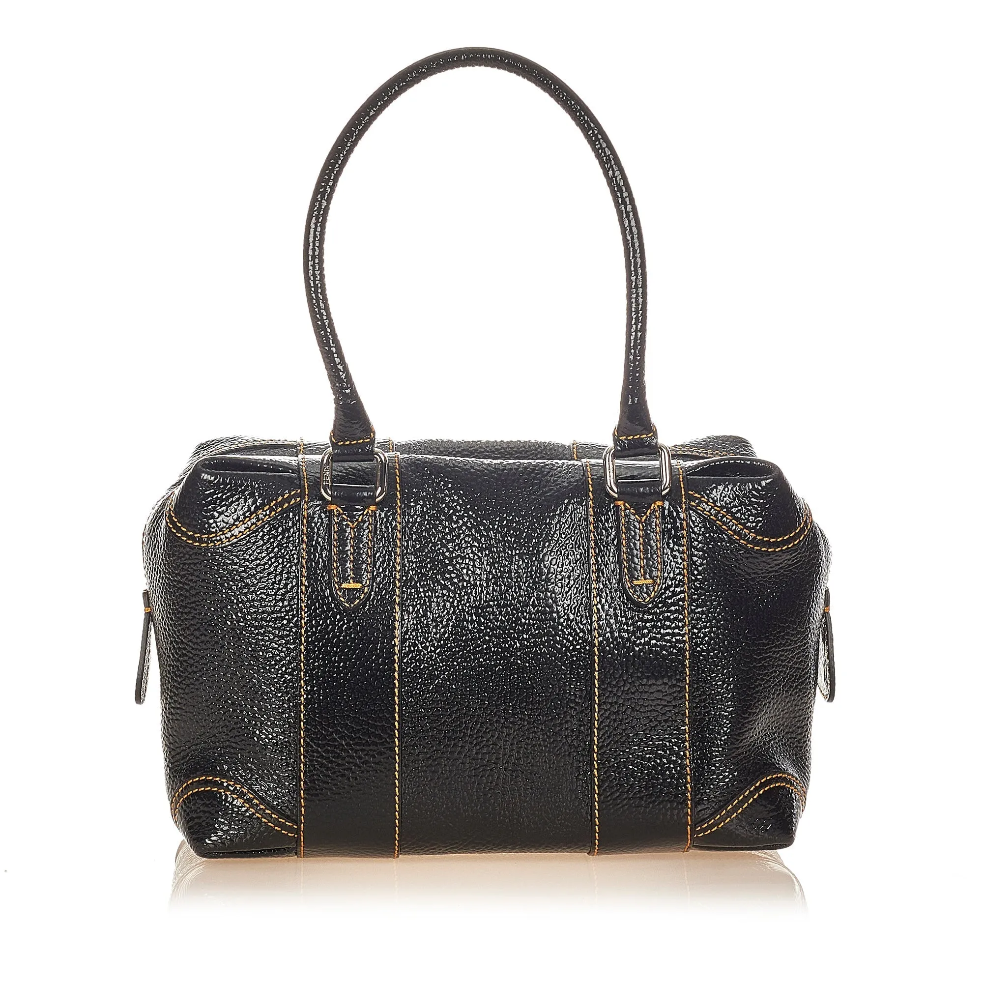 Fendi Shoulder Bag Black Patent