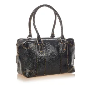 Fendi Shoulder Bag Black Patent