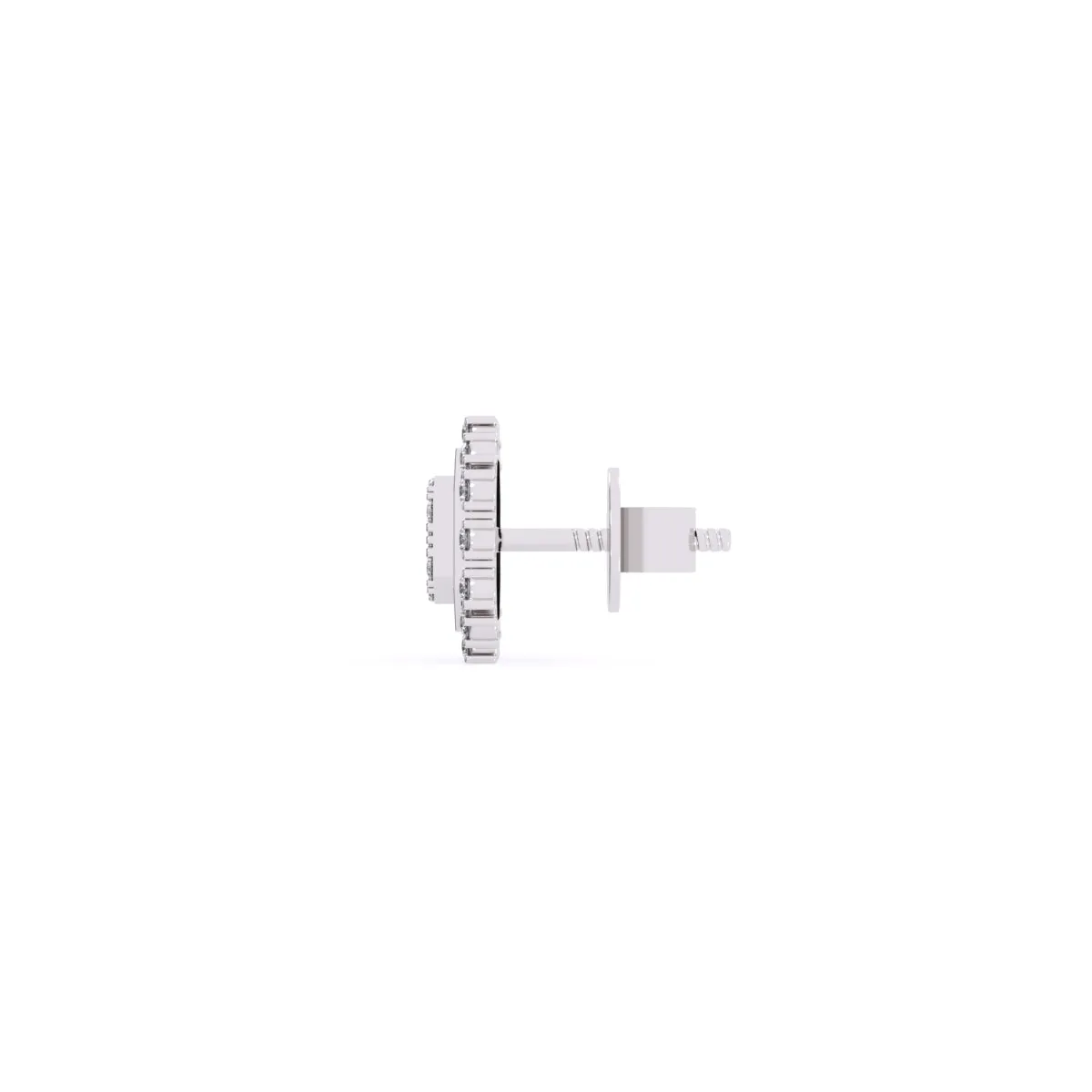 Flower Round Diamond Studs Earrings