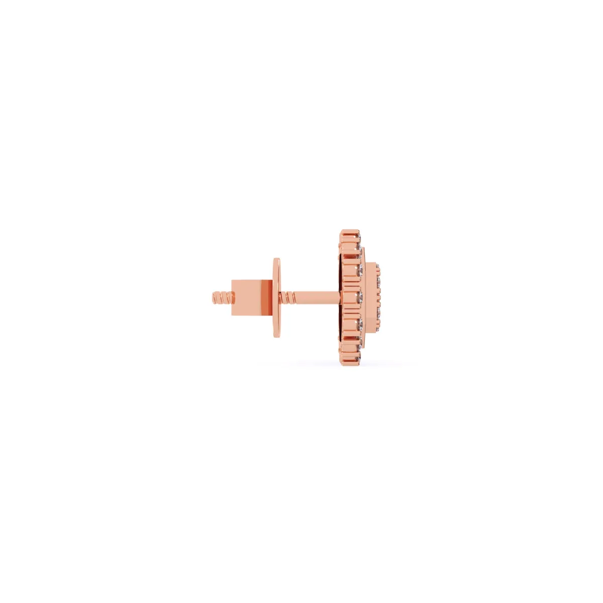 Flower Round Diamond Studs Earrings
