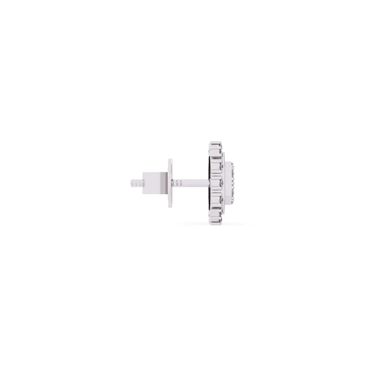 Flower Round Diamond Studs Earrings
