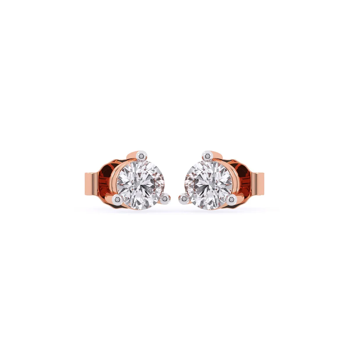 Forever One Round Diamond Solitaire Studs