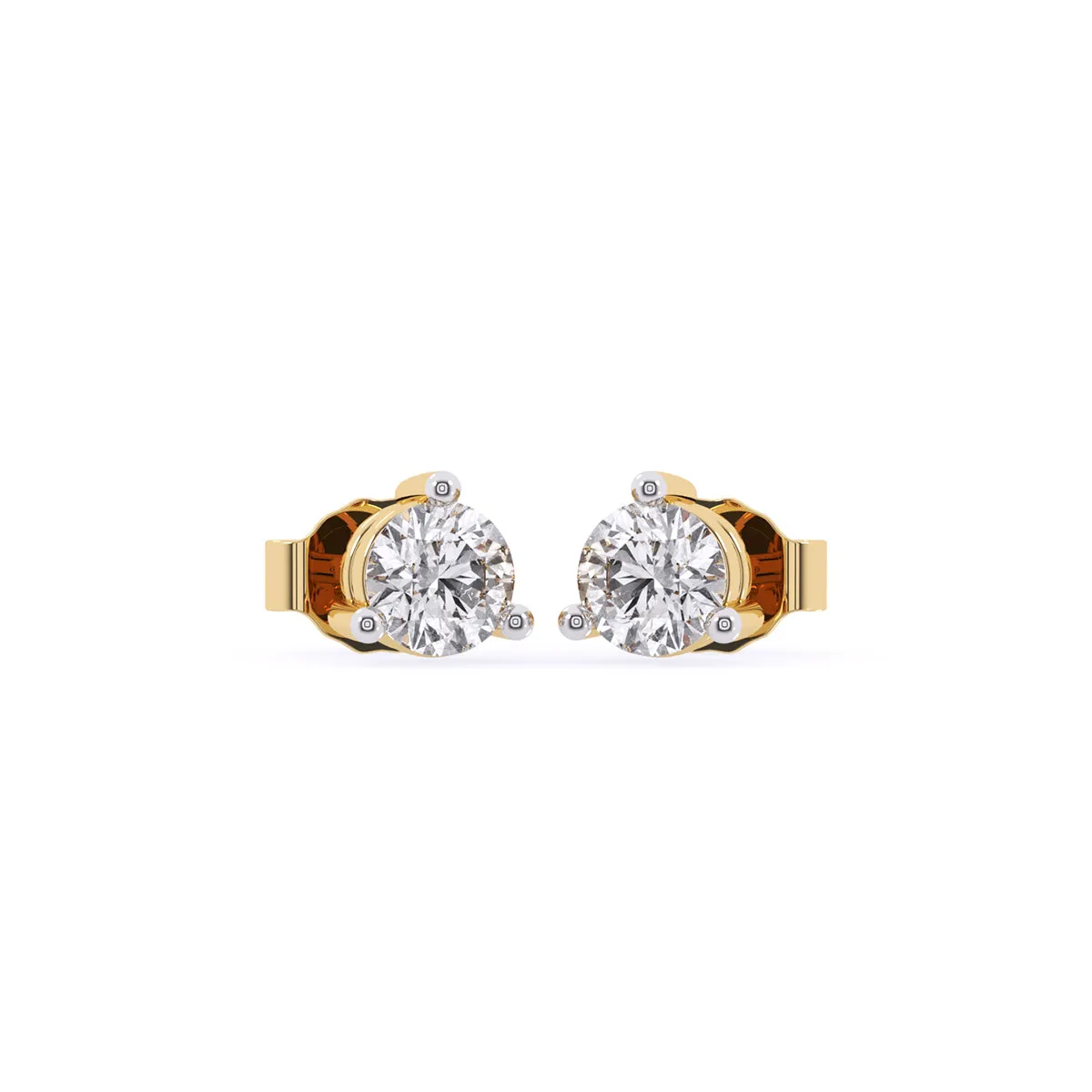 Forever One Round Diamond Solitaire Studs