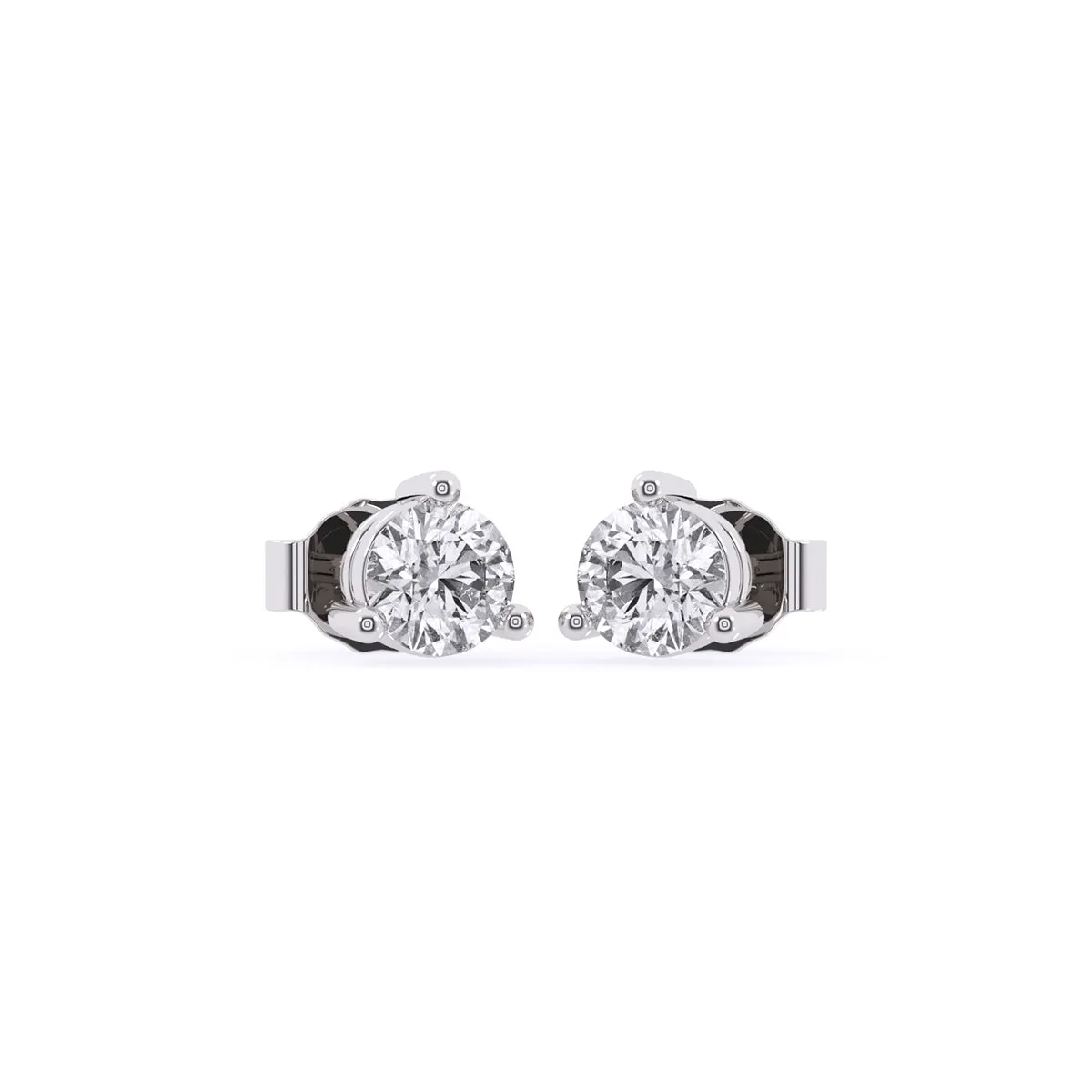 Forever One Round Diamond Solitaire Studs