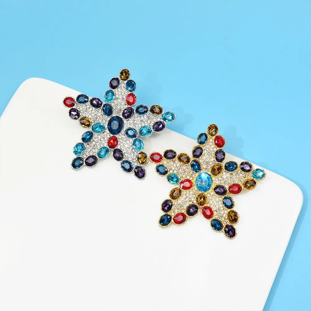 Full Rhinestone Star Brooches For Women