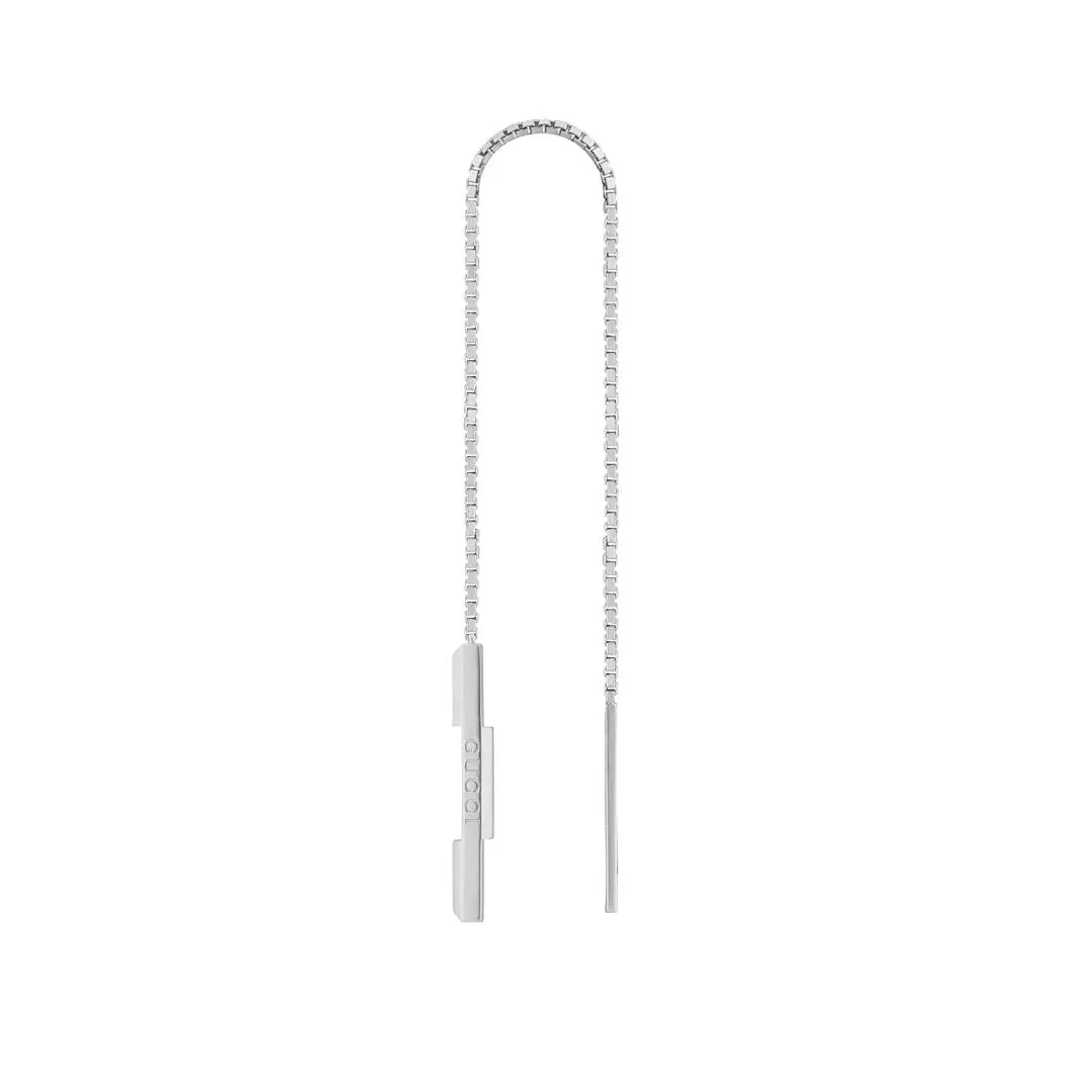 GC Link to Love 18ct White Gold Diamond Chain Earrings D