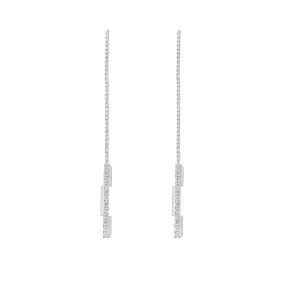 GC Link to Love 18ct White Gold Diamond Chain Earrings D