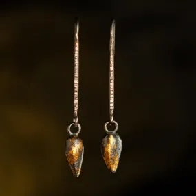 Gilded Relic Bar   Droplet Earrings