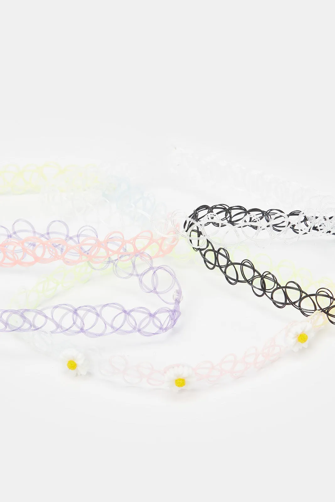 Girls Assorted Embellished Choker Set (Pack of 5)