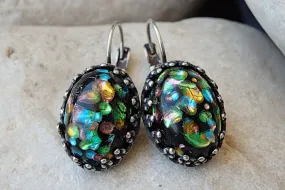 Glass Opal Earrings