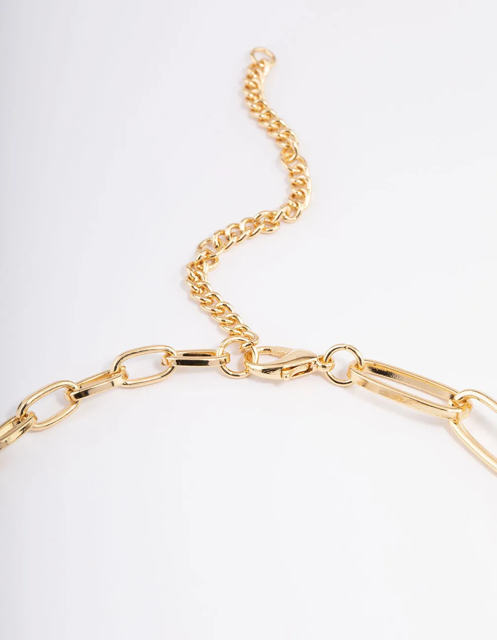 Gold Plated Variety Link Freshwater Pearl Necklace