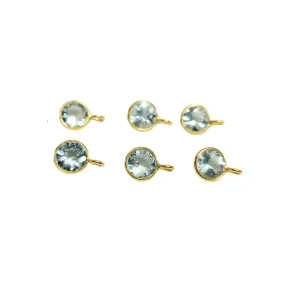 Gold Vermeil Aquamarine Charm Pendant