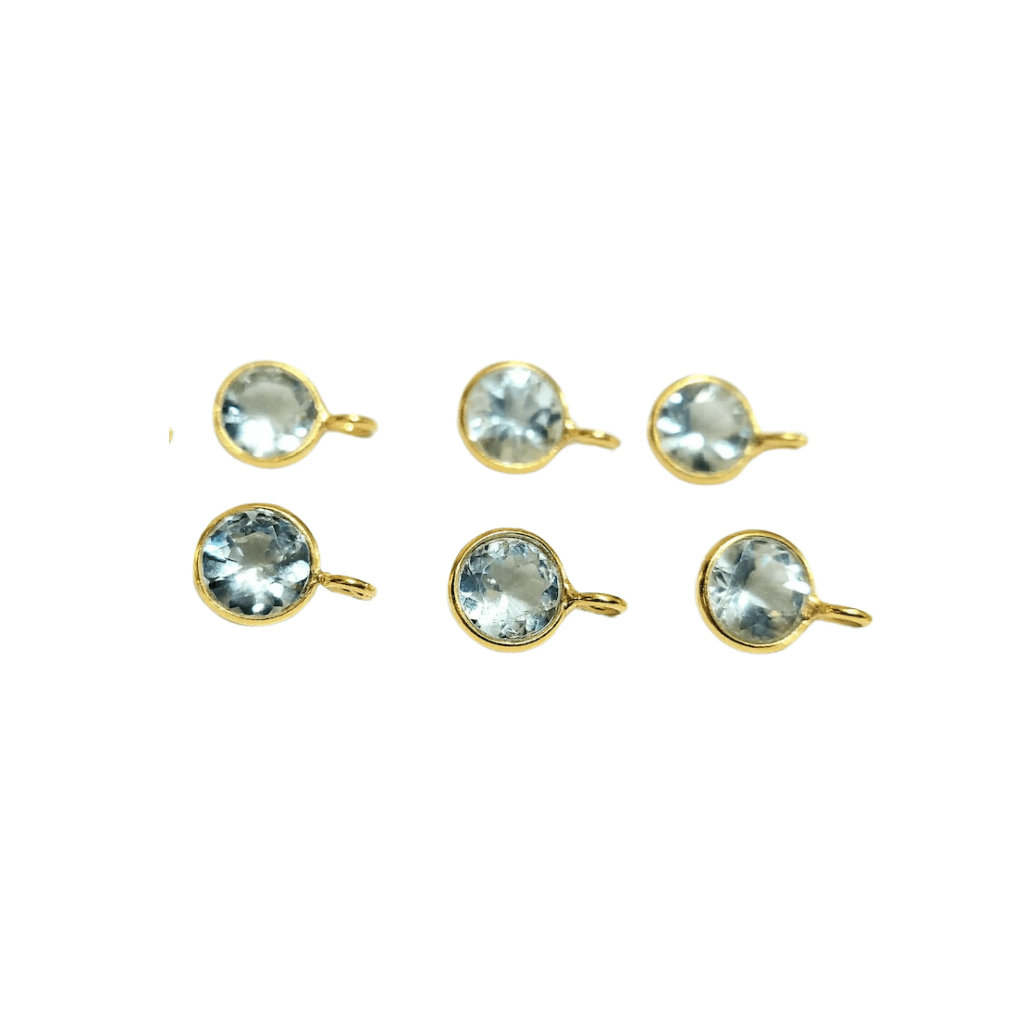 Gold Vermeil Aquamarine Charm Pendant