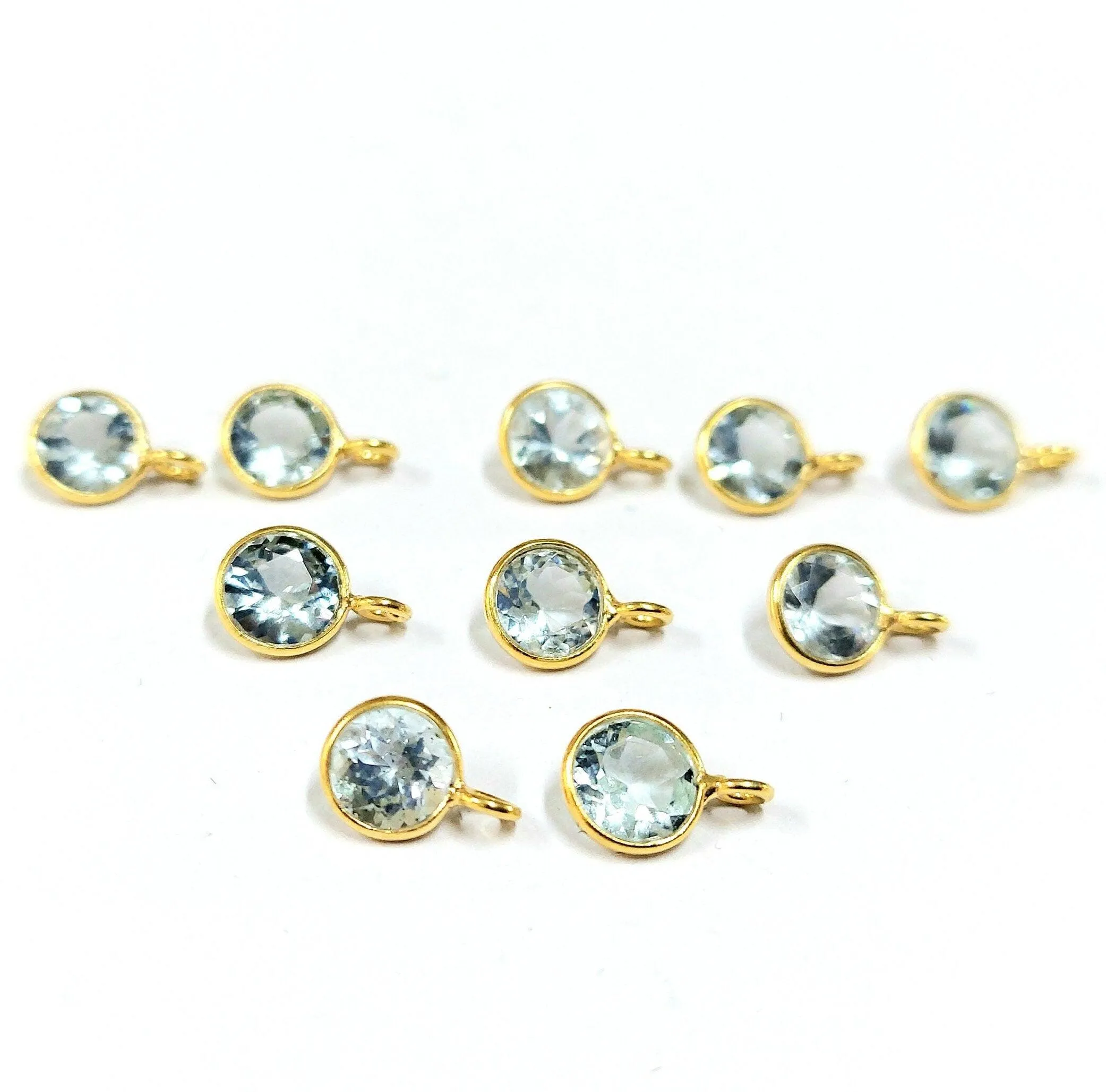 Gold Vermeil Aquamarine Charm Pendant