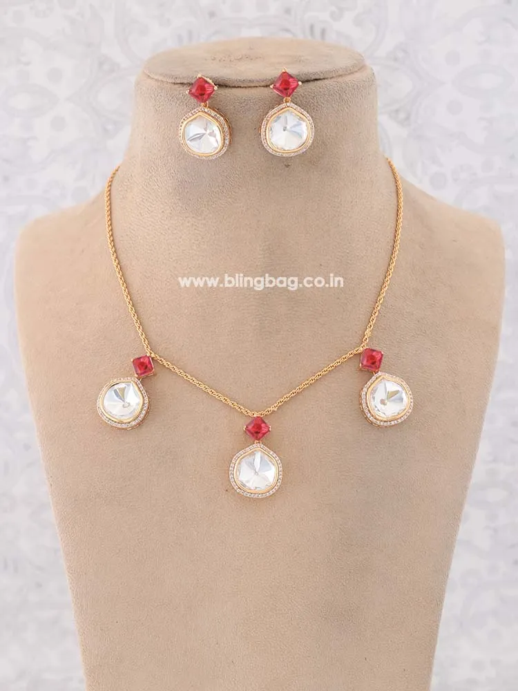 Golden Rani Azizah Zirconia Jewellery Set - EOSS