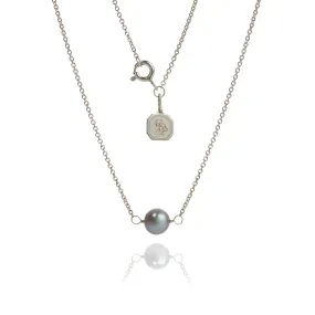 Grey Freshwater Pearl Short Pendant