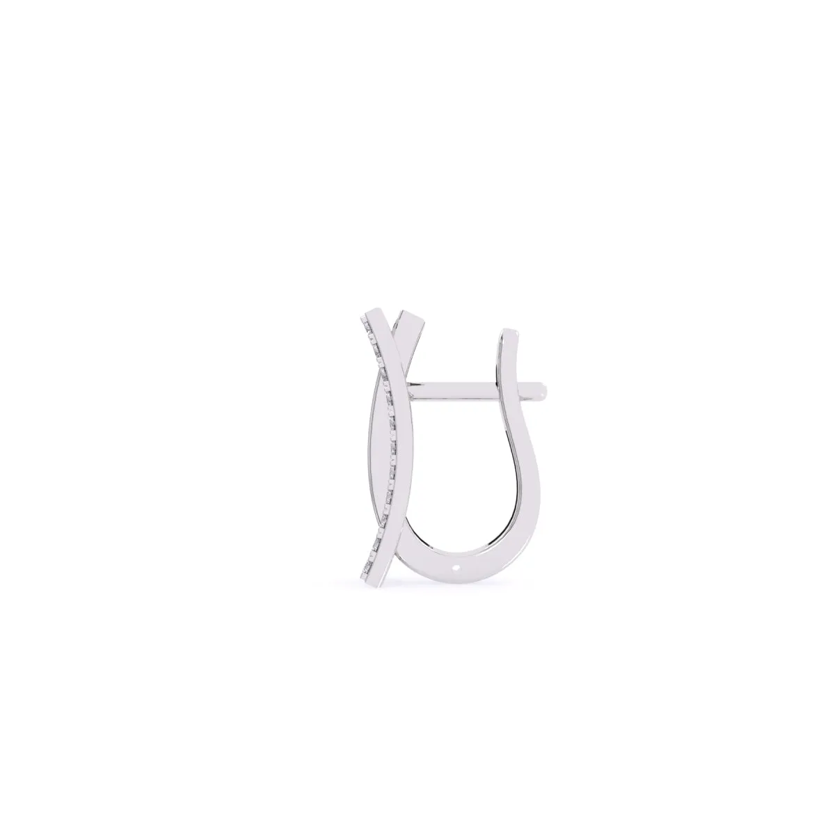 Impressive Round Diamond Hoop Earrings