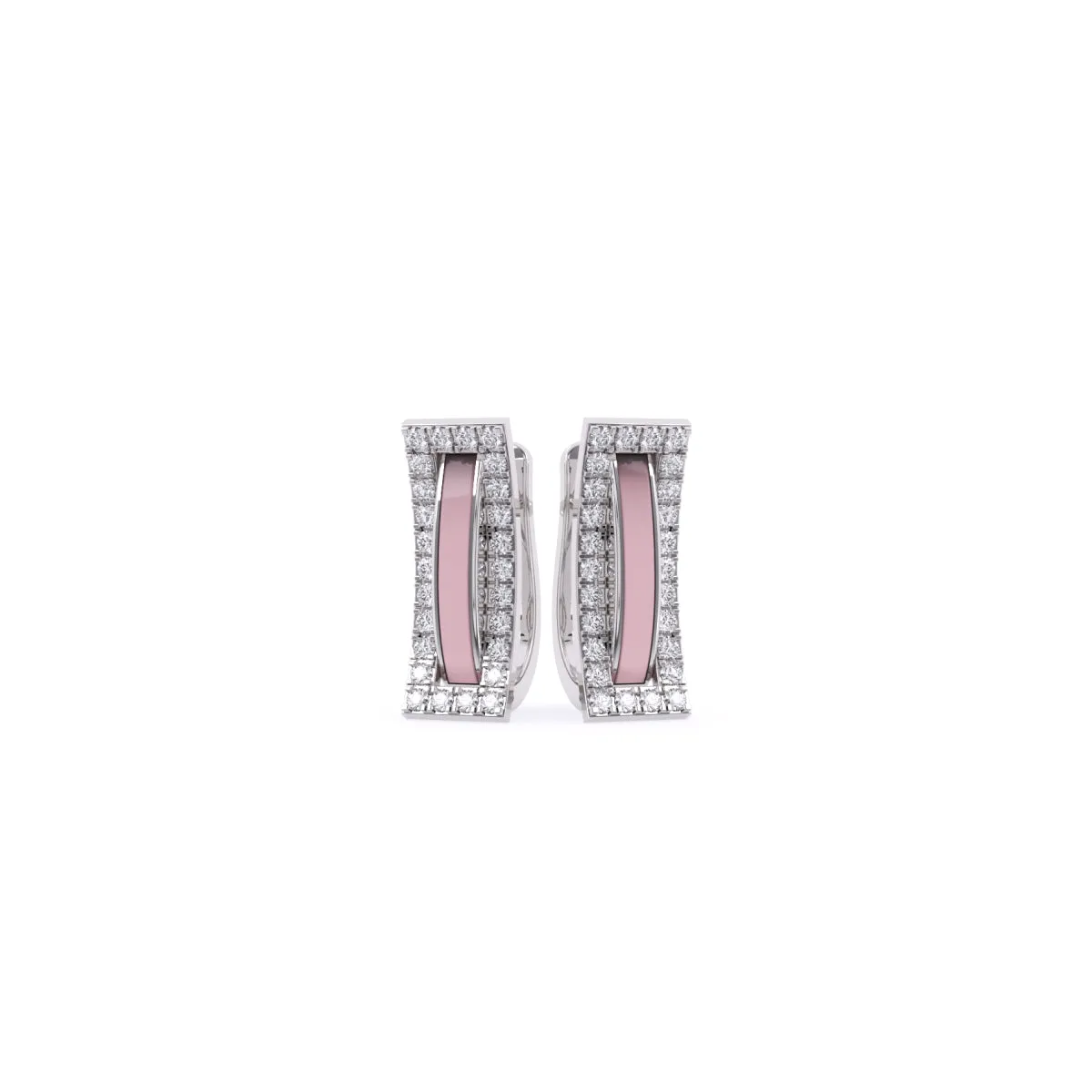 Impressive Round Diamond Hoop Earrings