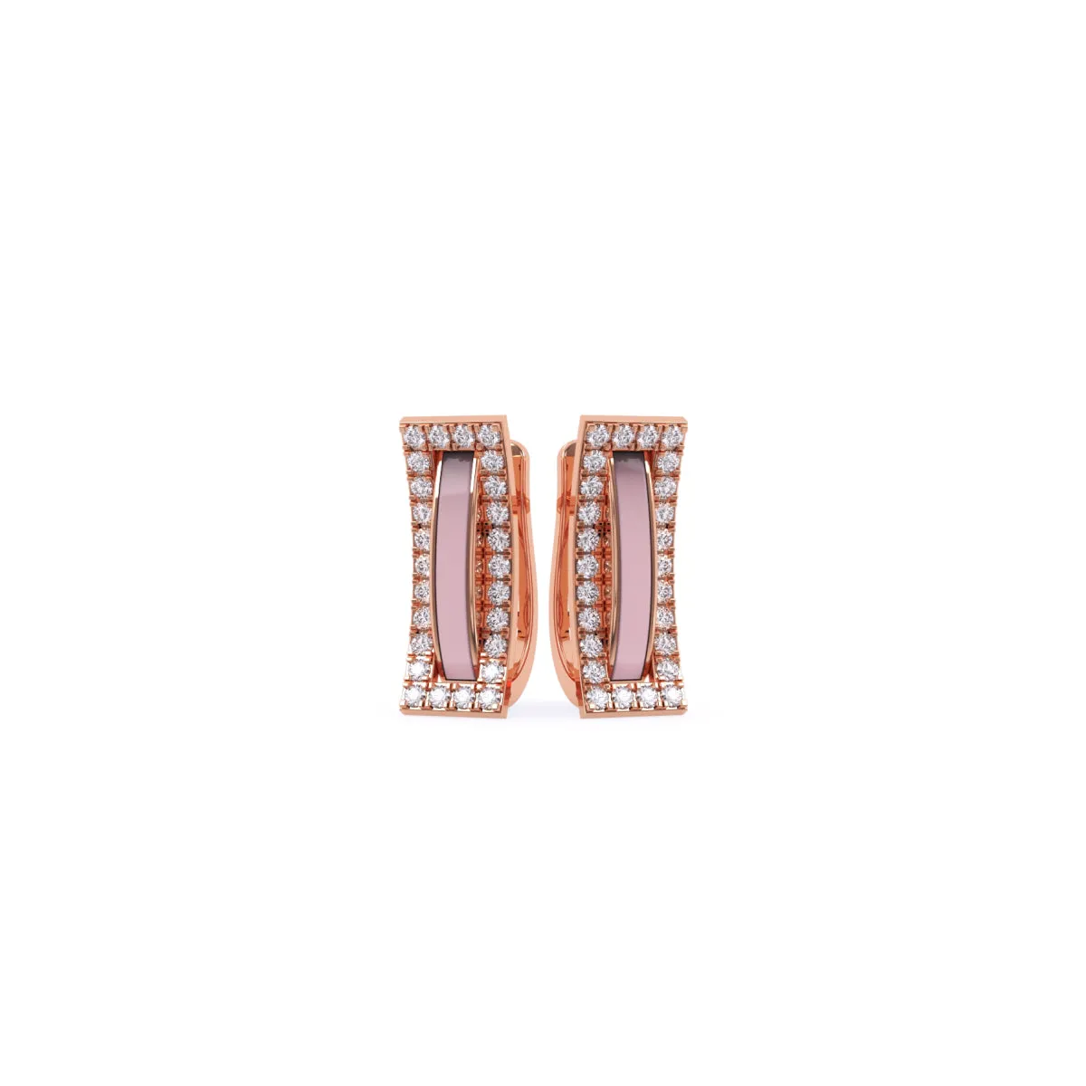 Impressive Round Diamond Hoop Earrings